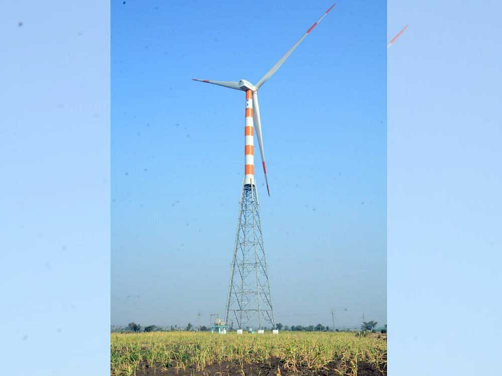 With the launch of an 8.4 MW wind power plant in Ilkal in Bagalkot on Wednesday, 50% of energy consumption of Hindustan Aeronautics Limited (HAL)'s Bengaluru divisions will now be met by renewable energy. DH file photo
