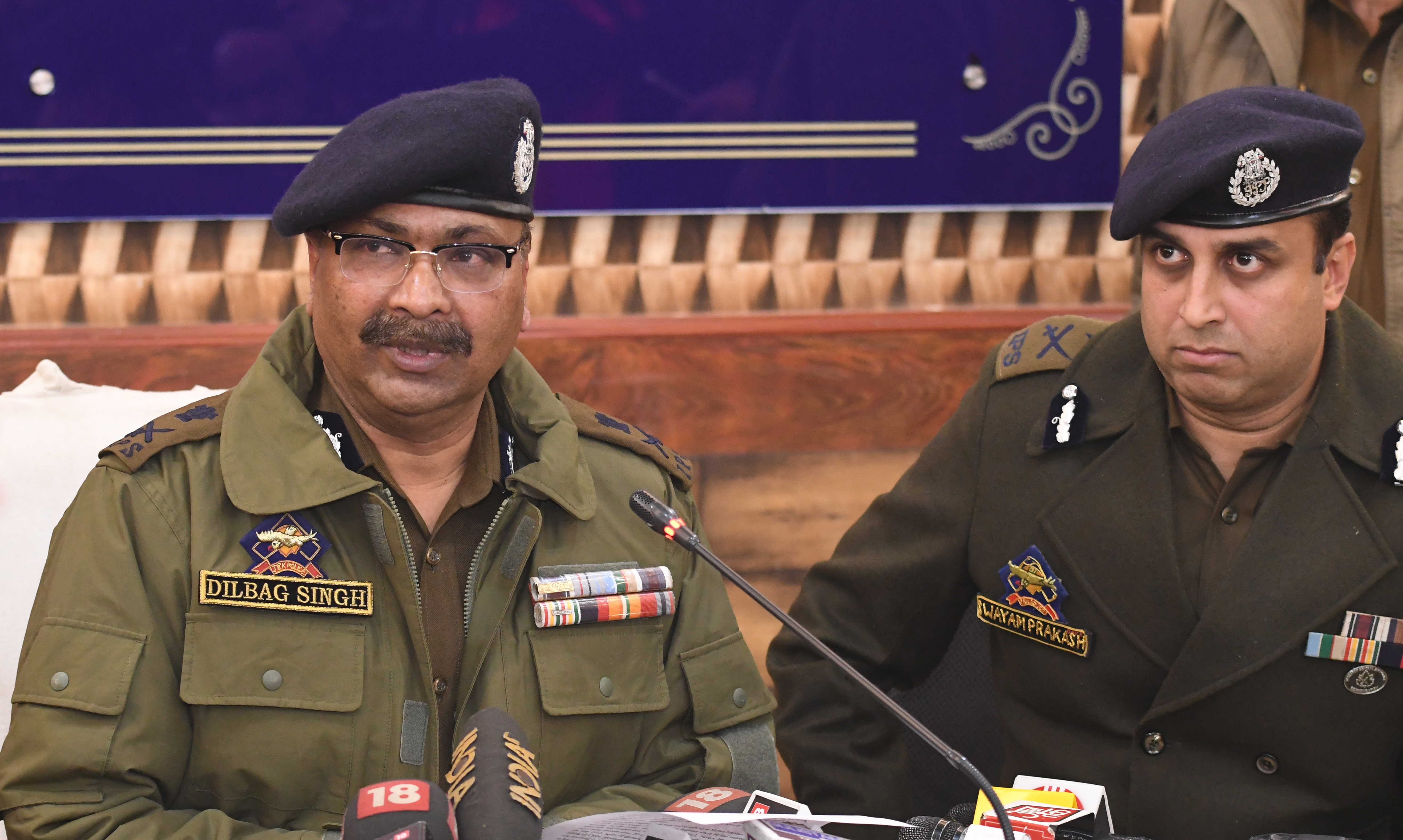 Director General of police (DGP) Jammu and Kashmir Dilbagh Singh. (File Photo)