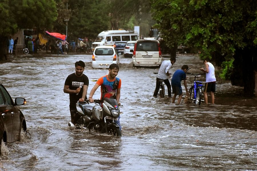 Several places in Rajasthan witnessed mild to heavy showers on Monday with a death toll in rain-related incidents touched 24. (PTI Photo)