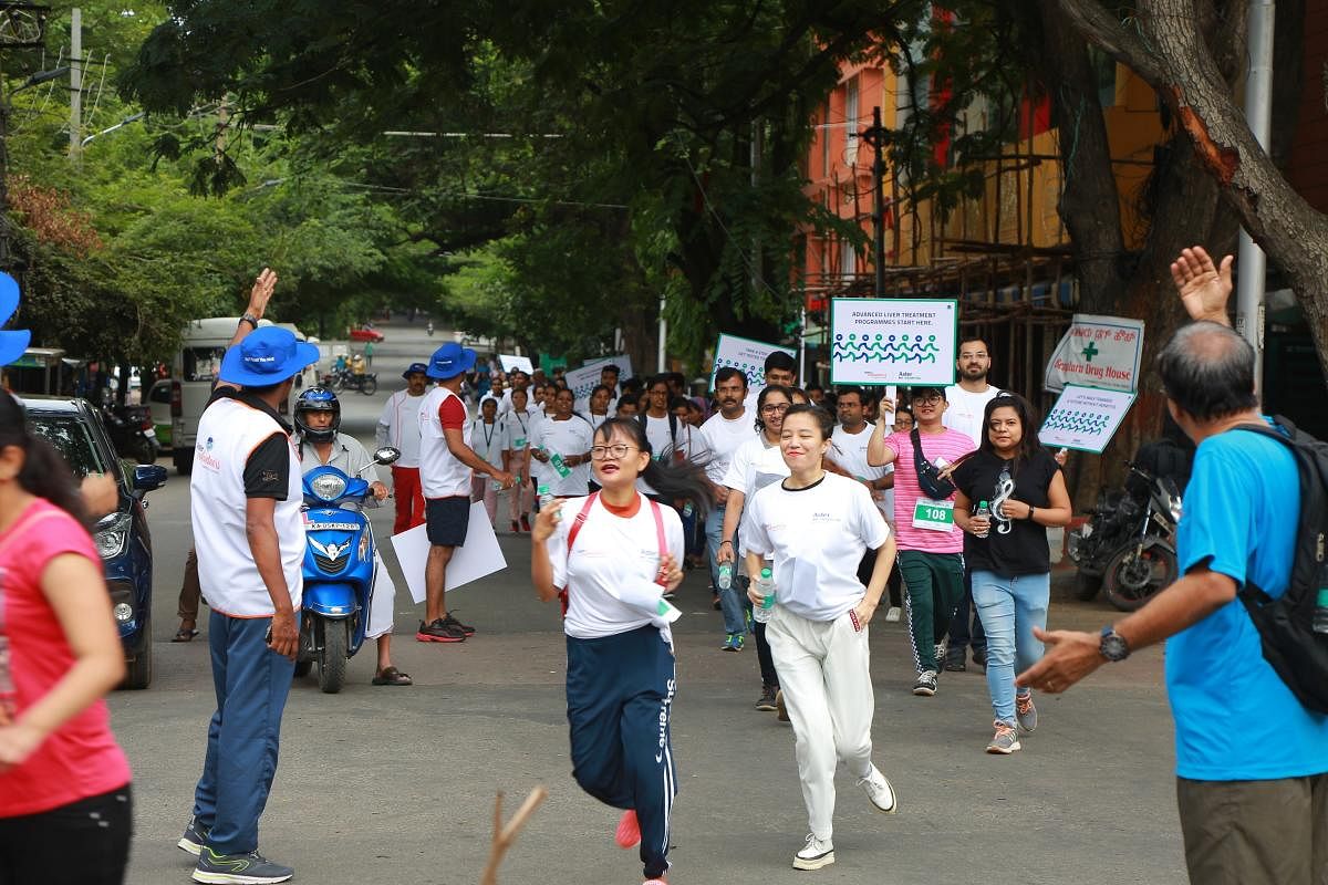 About 300 participants were part of the walkathon, which included students from RV Dental Institutions and employees of the hospital.