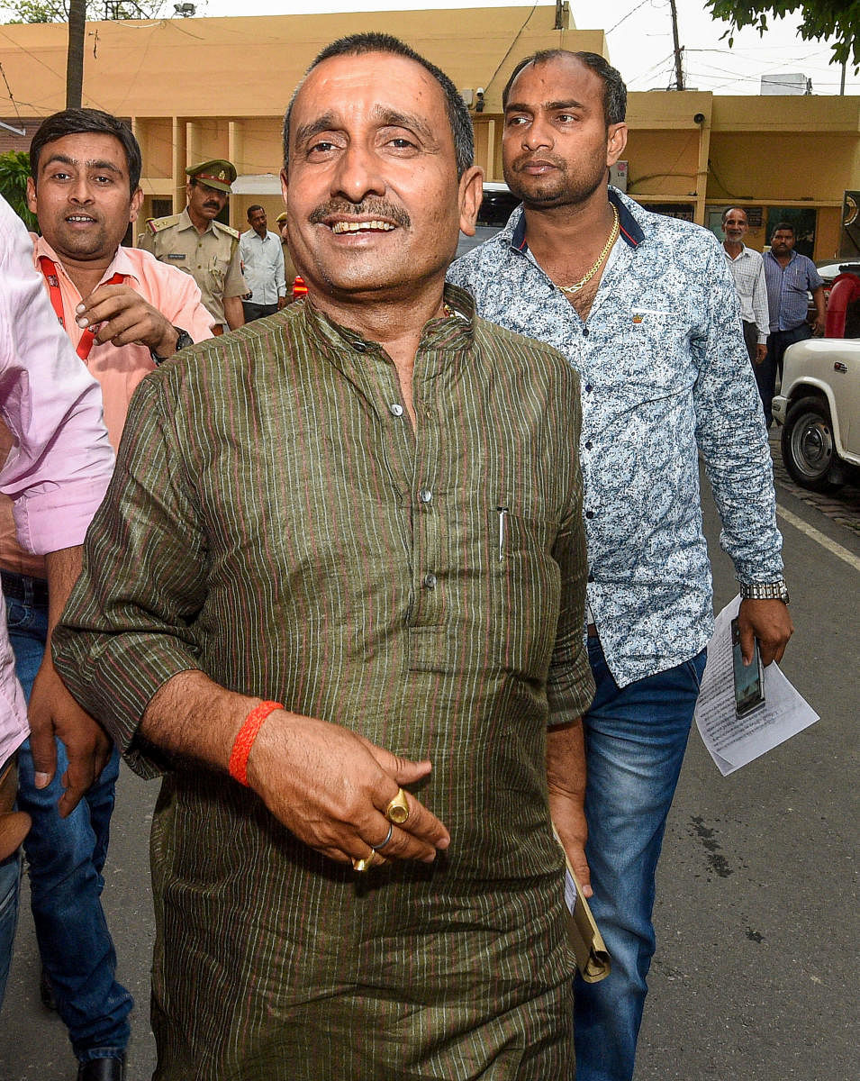 BJP MLA Kuldeep Singh Sengar was among the 10 people named in an FIR registered on Monday in connection with a road accident in which the Unnao rape survivor and her lawyer were critically injured and her two aunts killed (PTI Photo)