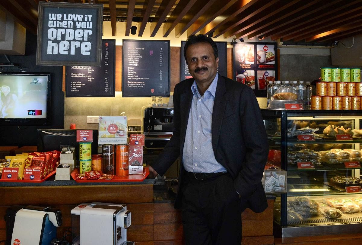 File photo of coffee tycoon V.G. Siddhartha, owner of the Café Coffee Day chain. Photo credit: AFP 