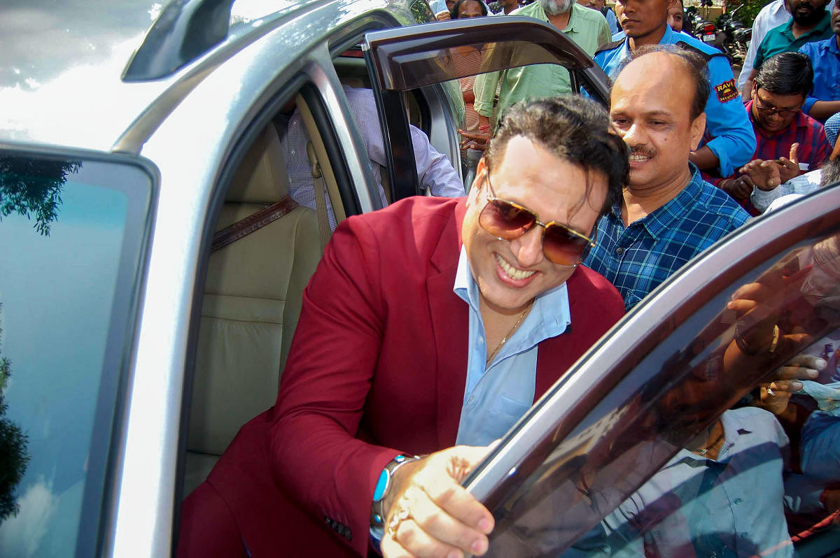Bollywood actor Govinda during his visit to Bhopal, Wednesday, July 17, 2019. (PTI Photo)