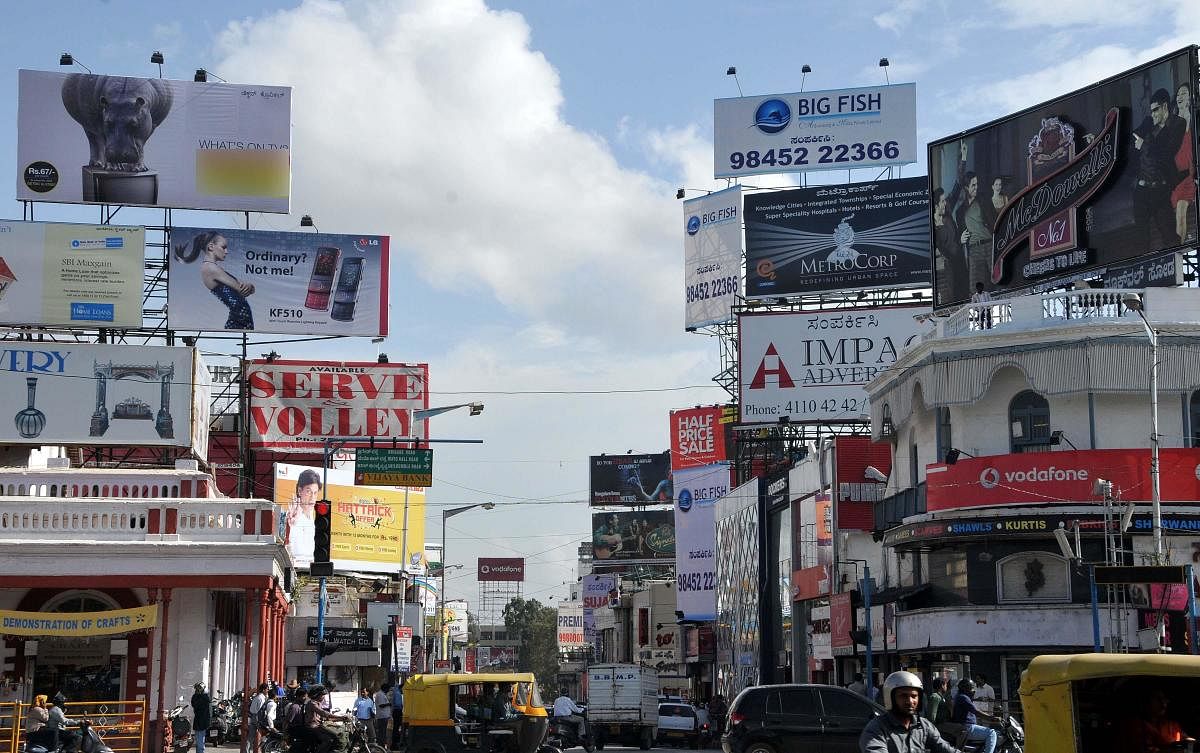Corporators fear the draft ad bye-laws allow the backdoor entry of hoardings. FILE PHOTO