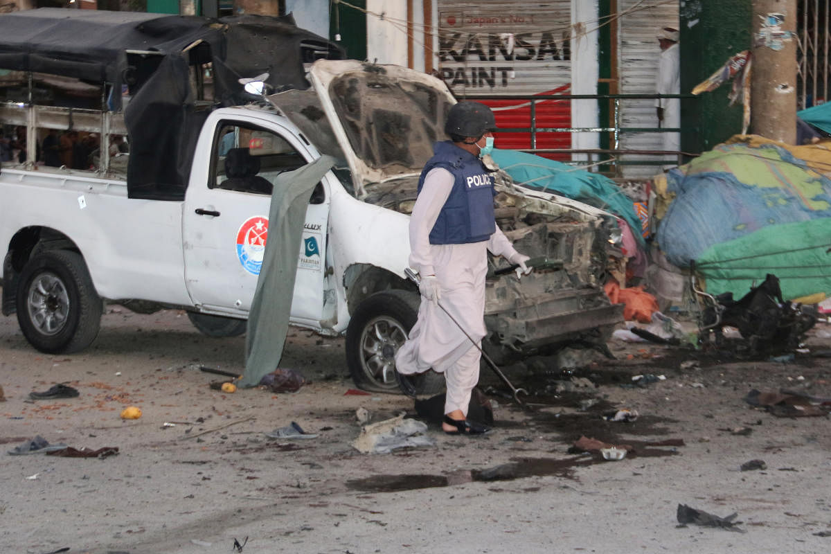 The blast took place close to a police vehicle at the Bacha Khan Chowk in the remit of the City Police Station, Balochistan (Reuters File Photo)
