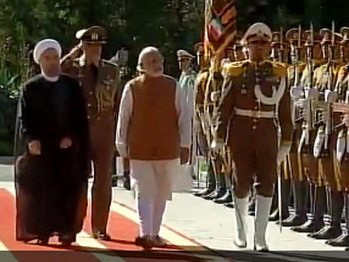 Ceremonial welcome  for Prime Minister Narendra Modi. ANI