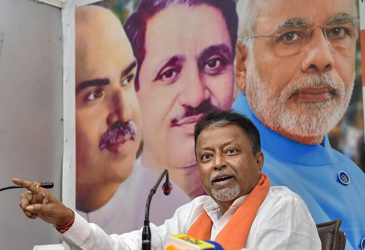 BJP leader Mukul Roy in Kolkata. (PTI Photo)