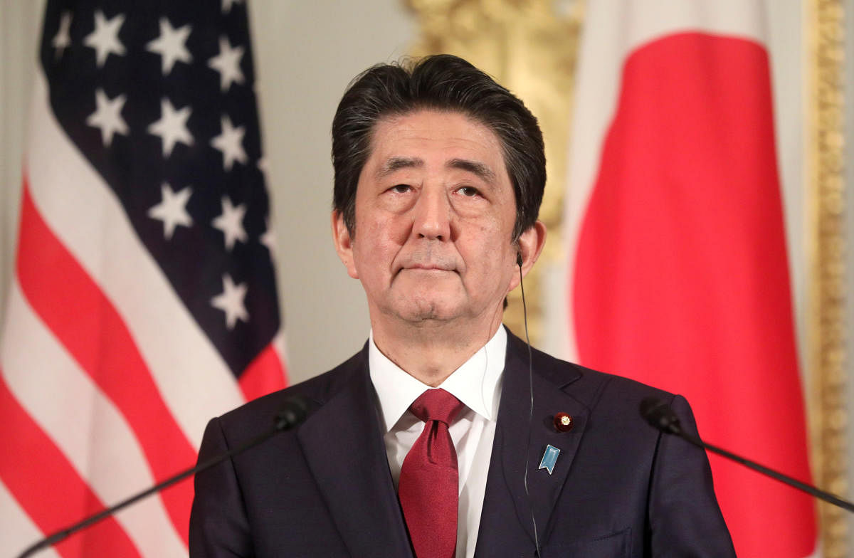 Abe's arrival was preceded by that of Japan's Foreign Minister Taro Kono, who held closed-door talks with his Iranian counterpart Mohammad Javad Zarif. (Reuters File Photo)