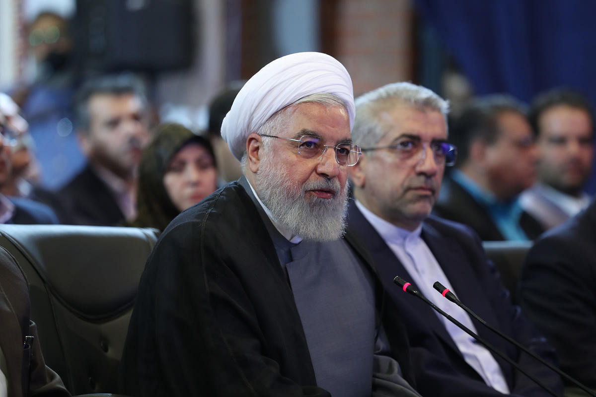 Rouhani said that a US decision to impose sanctions on Mohammad Javad Zarif showed Washington is afraid of the top diplomat. (Photo by Handout/various sources/AFP)