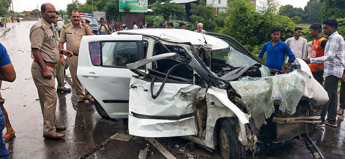 File picture of the Unnao accident. Photo credit: PTI