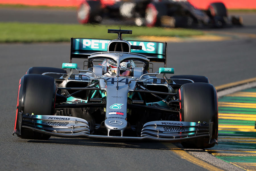 Mercedes driver Lewis Hamilton took pole for the season-opening Australian Grand Prix in Melbourne on Saturday. Picture credit: AFP