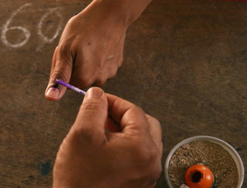 Polling for 90 assembly seats in Haryana began on Wednesday morning. Voters could be seen queued up at some polling stations even before the official start time of 7 a.m. AP file photo