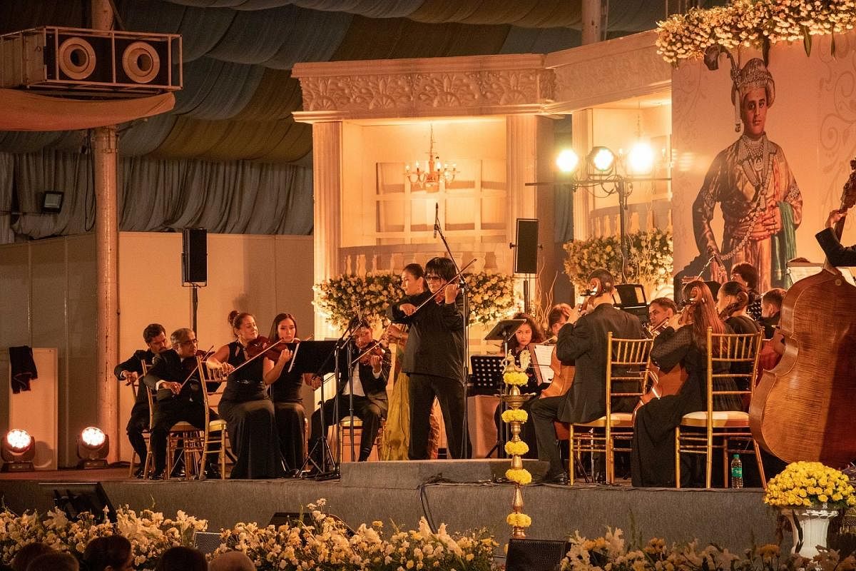 Twenty-eight artistes belonging to the Symphony Orchestra of India performed at the birth centenary celebration of Maharaja Jayachamarajendra Wadiyar, held at Bangalore Palace.