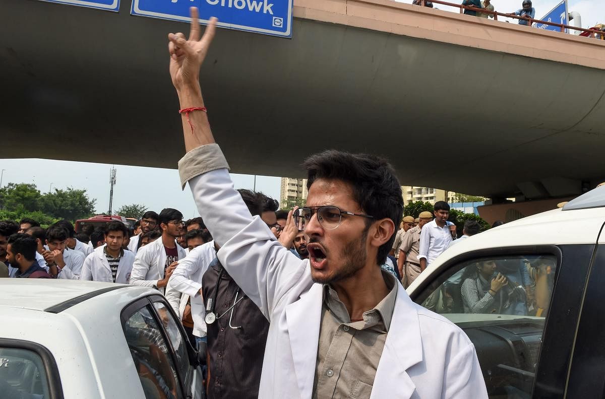 Doctors had been demonstrating against certain provisions of the bill since its passage in Rajya Sabha last week. (AFP File Photo)