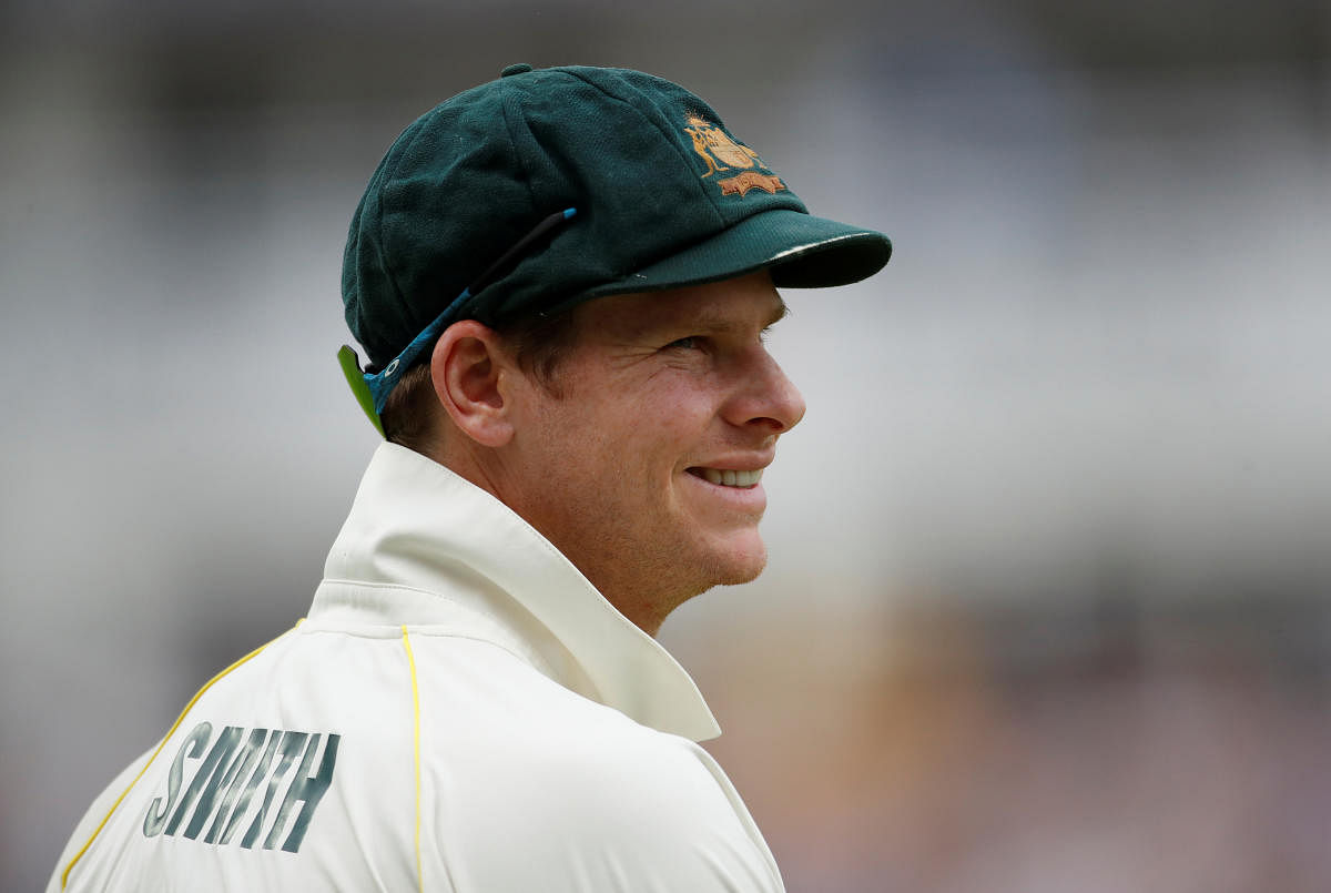 Steve Smith made 142, his second hundred of the match, in his first Test since he completed a 12-month ban for his role in last year's ball-tampering scandal in South Africa. (Reuters Photo)
