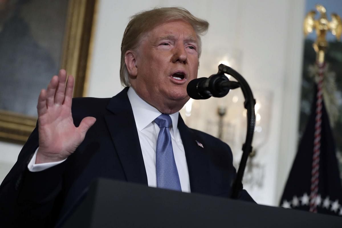 President Donald Trump speaks about the mass shootings in El Paso, Texas and Dayton, Ohio (PTI Photo)