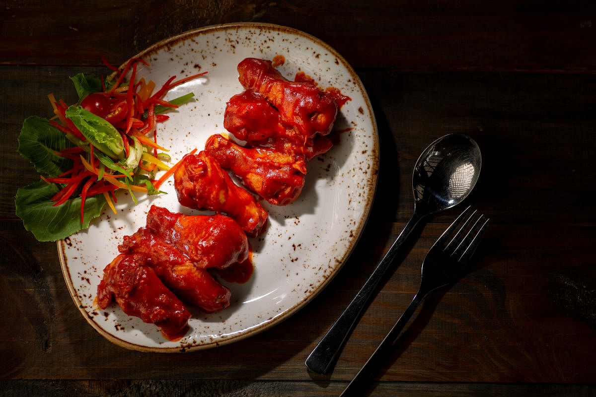 Sriracha-spiced chicken wings