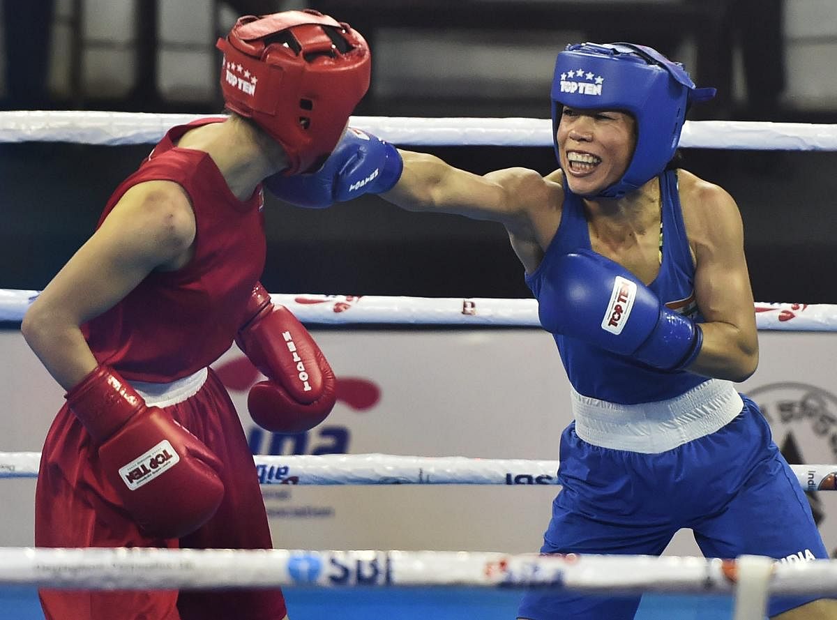 Boxing Federation of India made an exemption for Mary Kom in the 51kg trials for the World Championships. PTI 