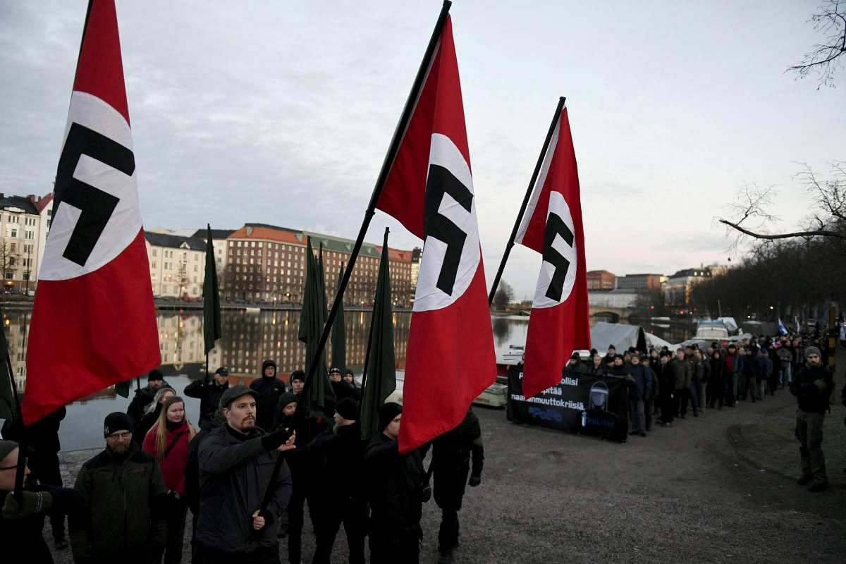 A Polish court on Wednesday banned a neo-Nazi group for celebrating Adolf Hitler's birthday in 2017, an event that was secretly filmed and then broadcast by a local news channel. Reuters Photo