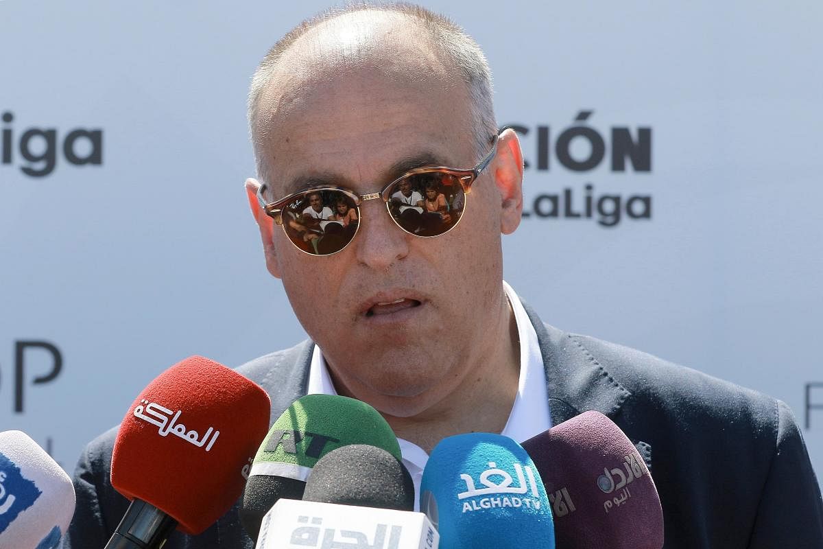 La Liga president Javier Tebas. AFP File Photo