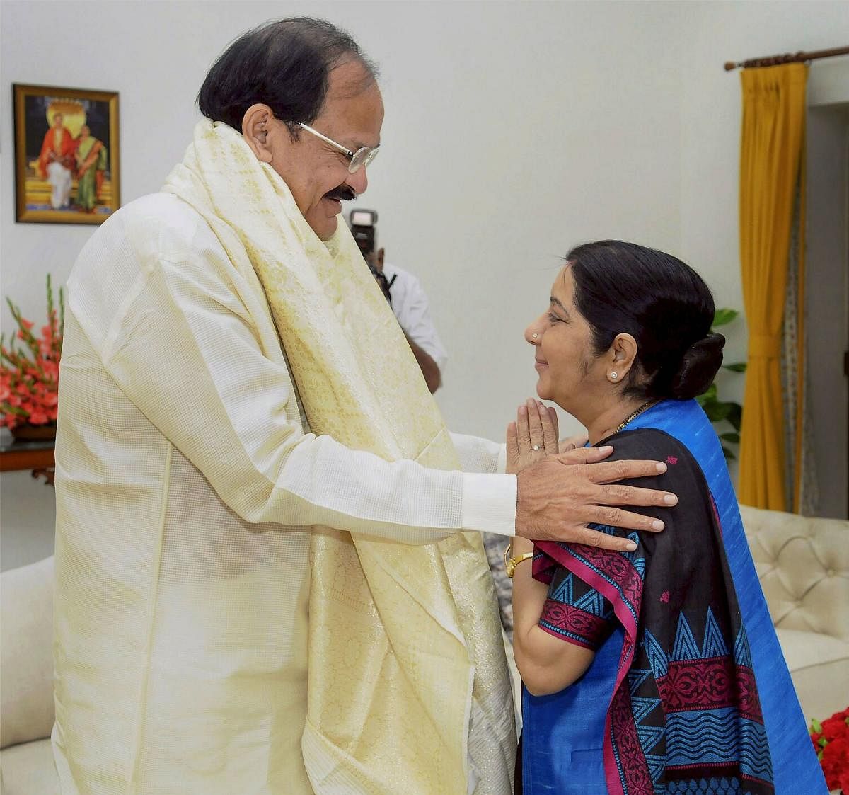 It was not because she fell out with Naidu but he became the Vice President of the country and it was not proper for him to visit her.(PTI Photo)