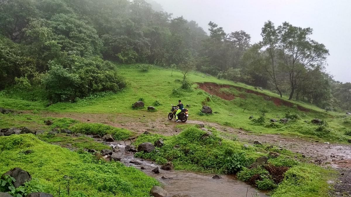 Two-wheeler riders are at increased risk while traversing hilly terrains during the monsoons.