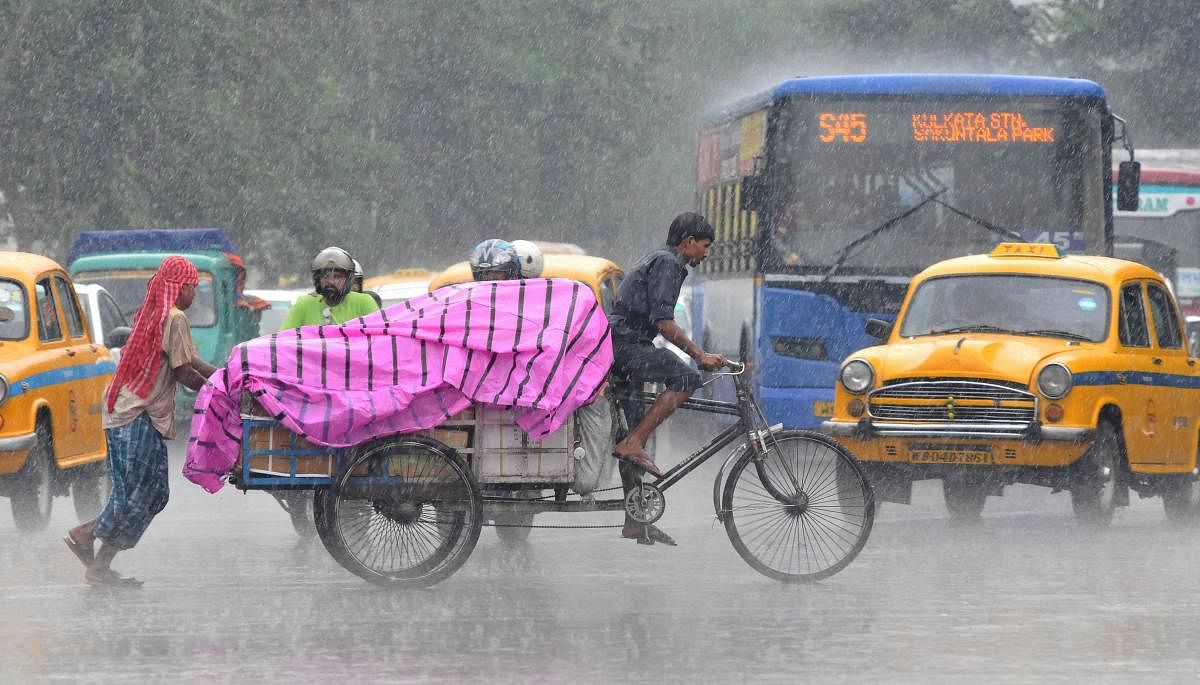 The eastern metropolis received 50 mm rainfall in the last 24 hours till 8.30 am on Thursday owing to a low-pressure area over the north Bay of Bengal, the Met department said.