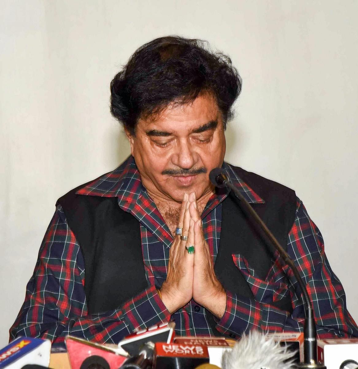 Congress candidate from Patna Sahib Shatrughan Sinha addresses a press conference after losing to BJP's Ravi Shankar Prasad in the Lok Sabha elections, in Patna, Thursday, May 23, 2019. (PTI Photo) 