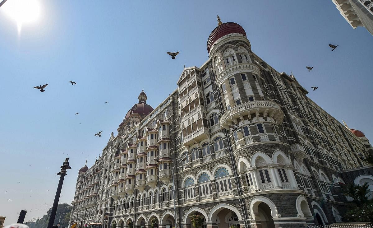 Mumbai:A view of the Taj Mahal Palace hotel which was a target during the 26/11 terror attack in the year 2008 in Mumbai, Saturday, Nov. 24, 2018. (PTI Photo/Mitesh Bhuvad)(PTI11_24_2018_000040B)