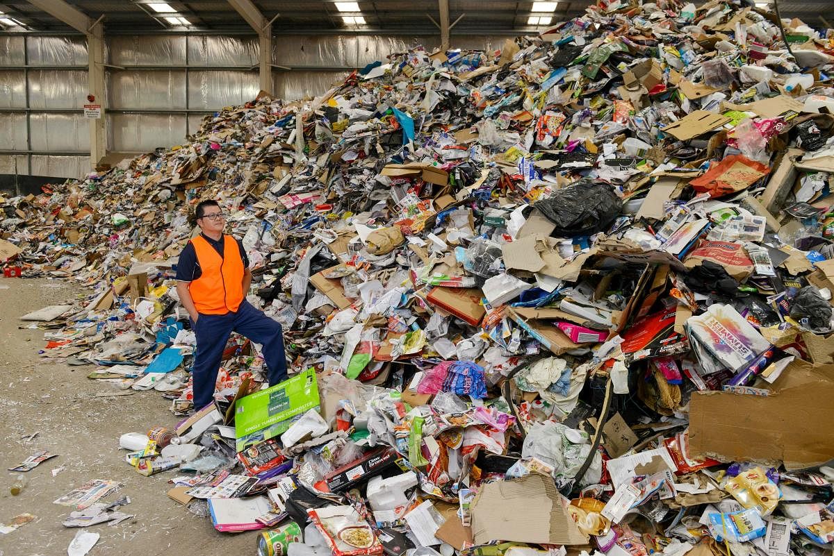 Australia pledged Friday to stop exporting recyclable waste amid global concerns about plastic polluting the oceans and increasing pushback from Asian nations against accepting trash. (AFP File Photo)