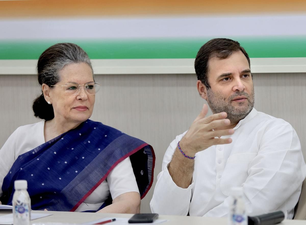 "We cannot be part of this process," Sonia Gandhi said after she recused herself from the deliberations.  (PTI Photo)
