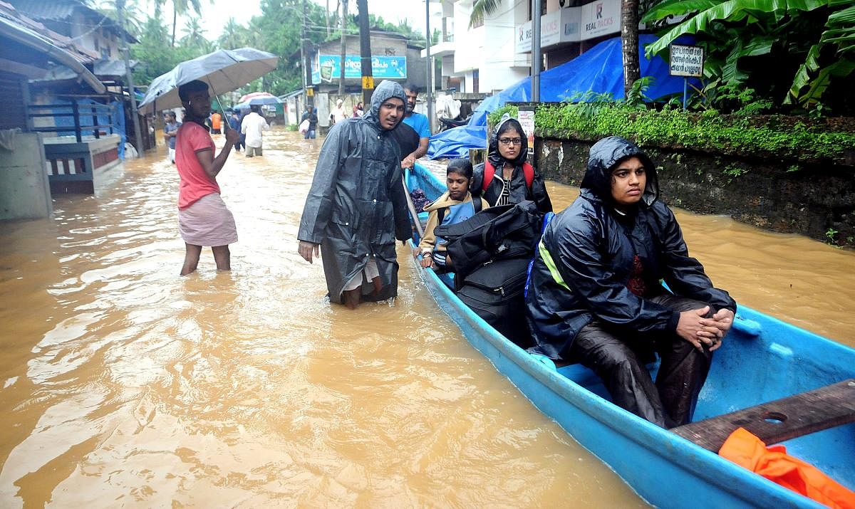 Hundreds of families of Kuttanad areas of Alappuzha and Kumarakom in Kottayam were shifted to relief camps. (PTI file photo)