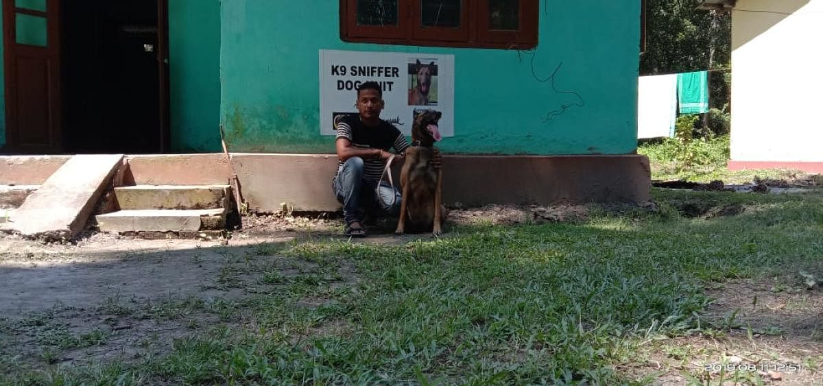 The sniffer dog provided to Orang National Park on Sunday. Photo credit: Aaranyak. 