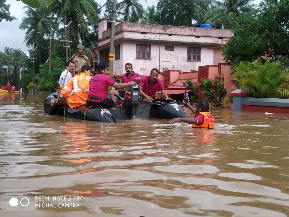 About 2.3 lakh people were staying at 1,556 relief camps across Kerala on Sunday afternoon. As many as 241 houses across the state were damaged and 2,576 houses were partially damaged.