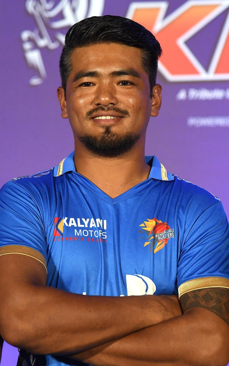 Bengaluru Blasters captain Rongsen Jonathan. DH Photo/ Srikanta Sharma R