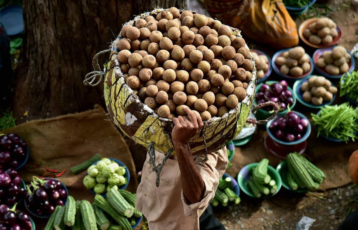 Inflation based on Wholesale Price Index (WPI) was at 2.02 per cent in June this year and 5.27 per cent in July 2018. (PTI File Photo)