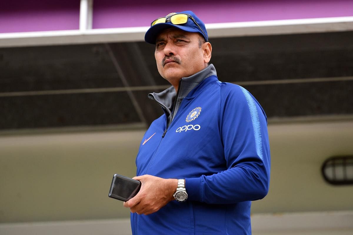 India's head coach Ravi Shastri is a runaway favourite to retain his post. (AFP Photo)