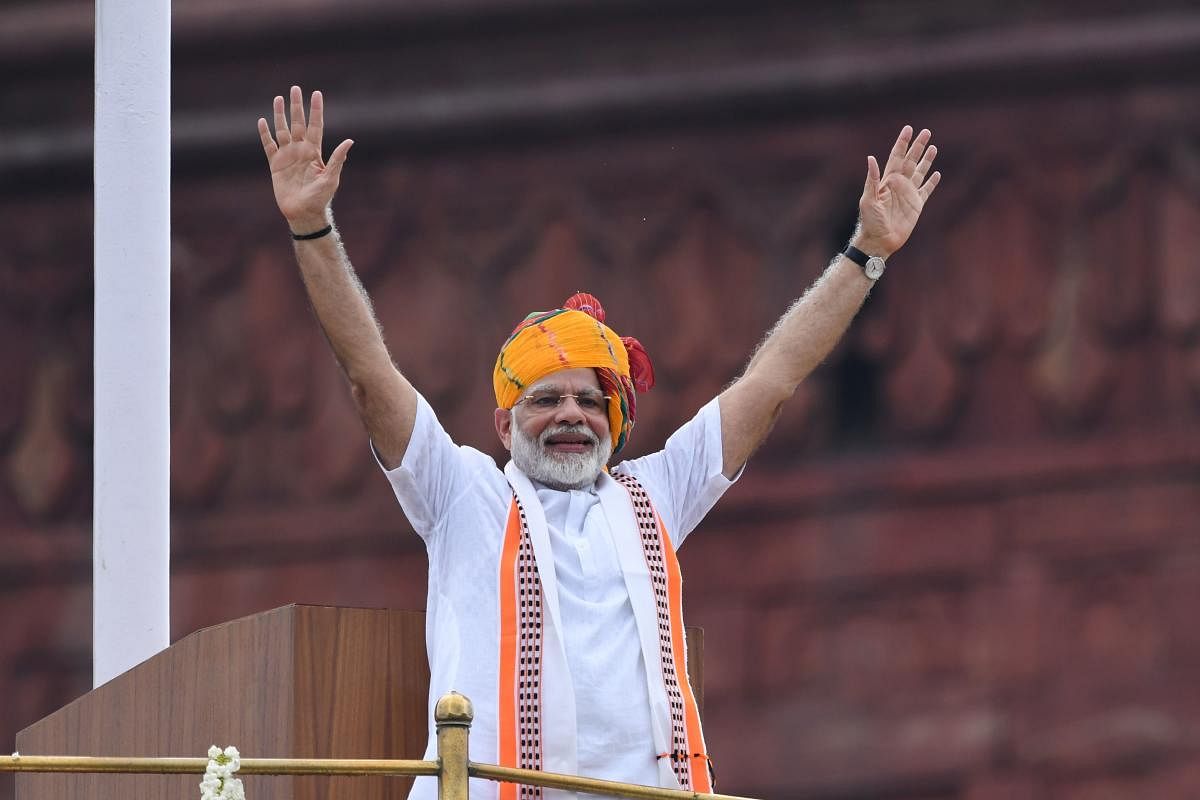 During his address to the nation on the 73rd Independence Day, he said, today India is talking about simultaneous polls which is a good thing. (AFP Photo)