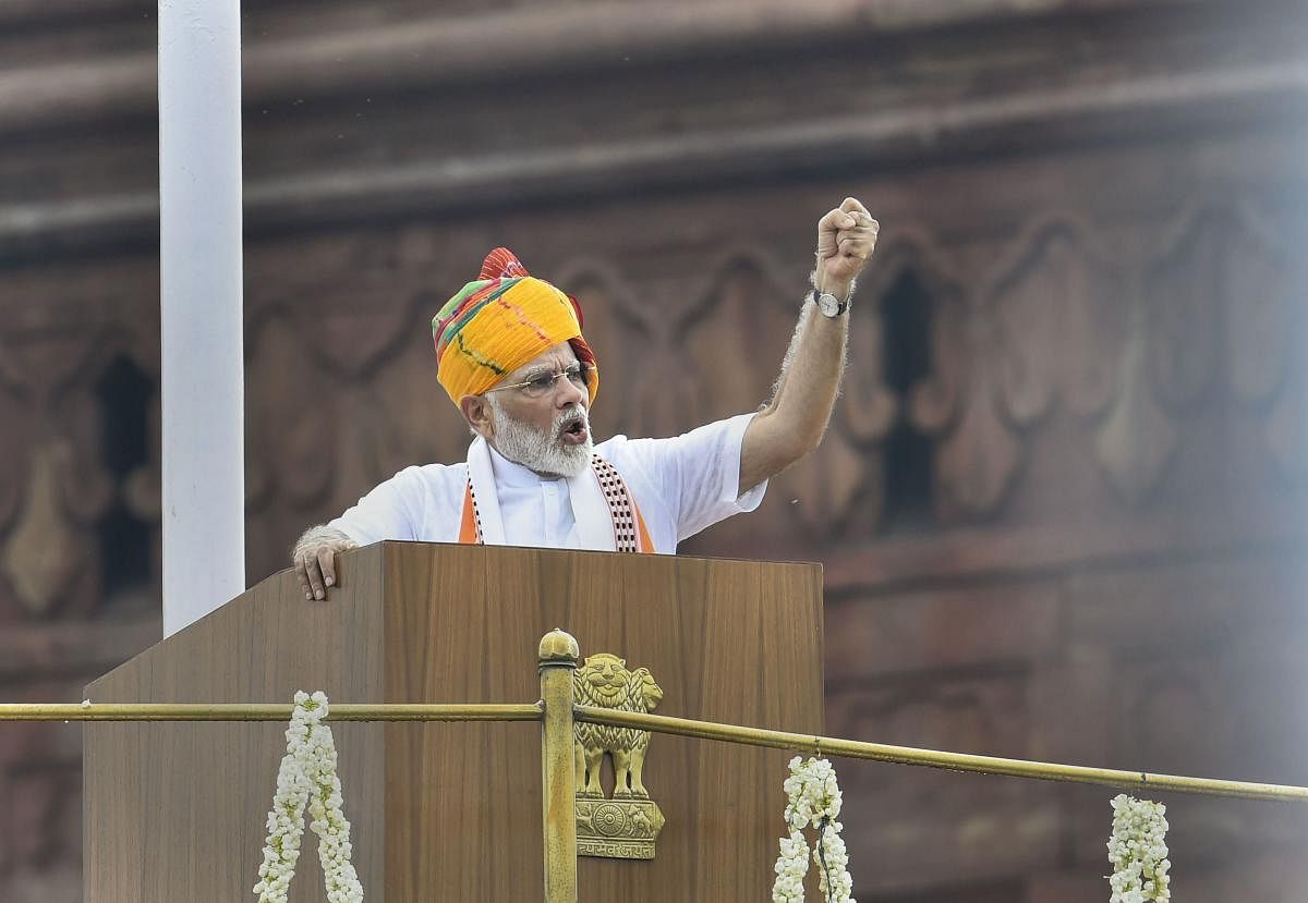 The words of the prime minister struck a chord with many children and their teachers who participated in the event. (PTI photo)