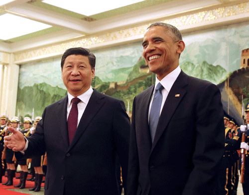 The world's top carbon emitters, the US and China, on Wednesday reached a groundbreaking deal on climate change. PTI Photo