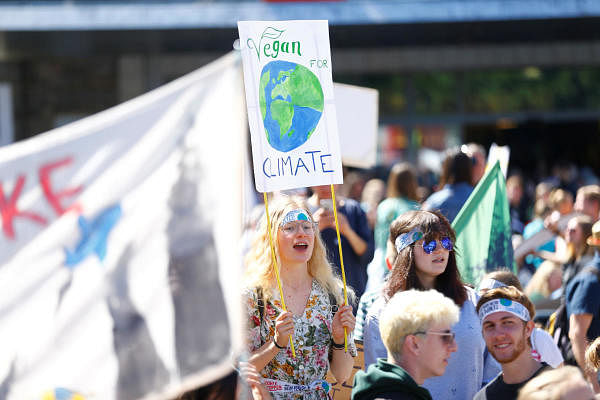 Demonstration calling for action on climate change during the "Fridays for Future" demonstration in Aachen, Germany on June 21, 2019. Photo: Thilo Schmuelgen/ Reuters