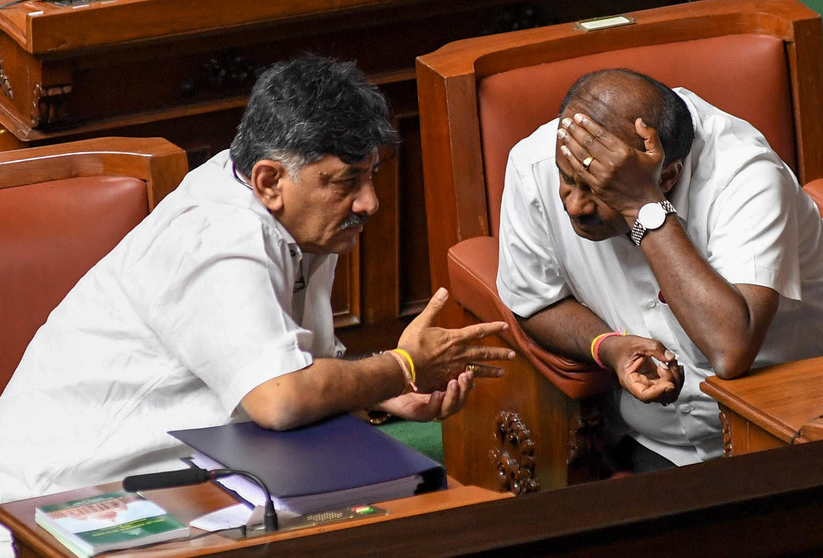 Shivakumar’s stand runs contrary to other Congress leaders who have sought a probe into the phone tapping scandal, in which Kumaraswamy has been accused of ordering covert surveillance on Congress and JD(S) legislators. DH File Photo