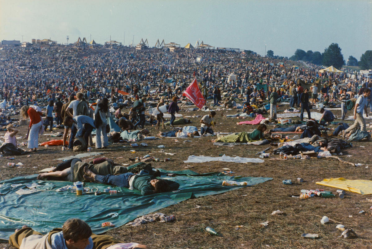 Attendees at the Woodstock Music Festival in August 1969, Bethel, New York, U.S. in this handout image. John "Jack" NIflot (Gift of Duke Devlin)/The Museum at Bethel Woods/Via REUTERS.