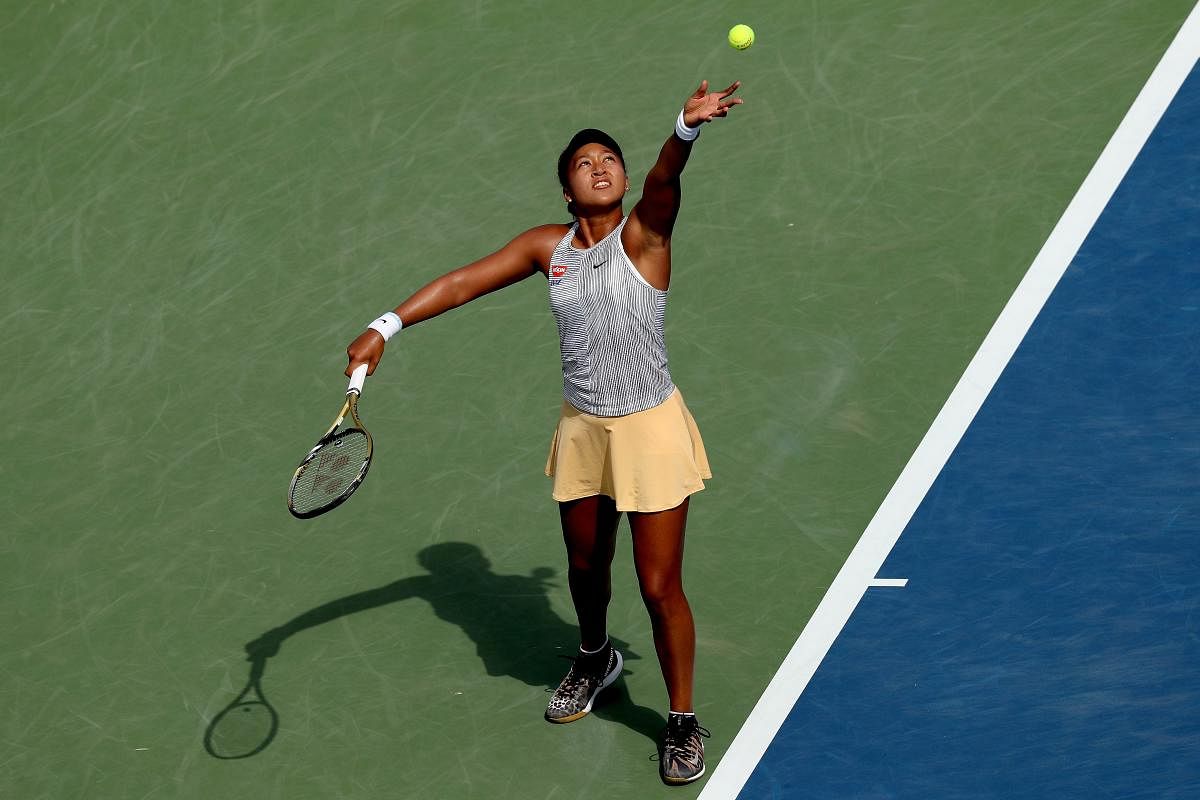 The current number one Naomi Osaka retired with a knee injury. (AFP photo)