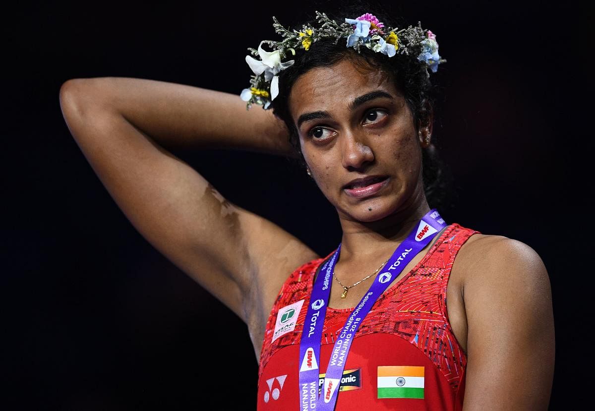 Sindhu has been the most consistent performer in the World Championships in the last few years with two back-to-back silver and as many bronze medals but a gold medal has so far eluded her. (AFP PHOTO)