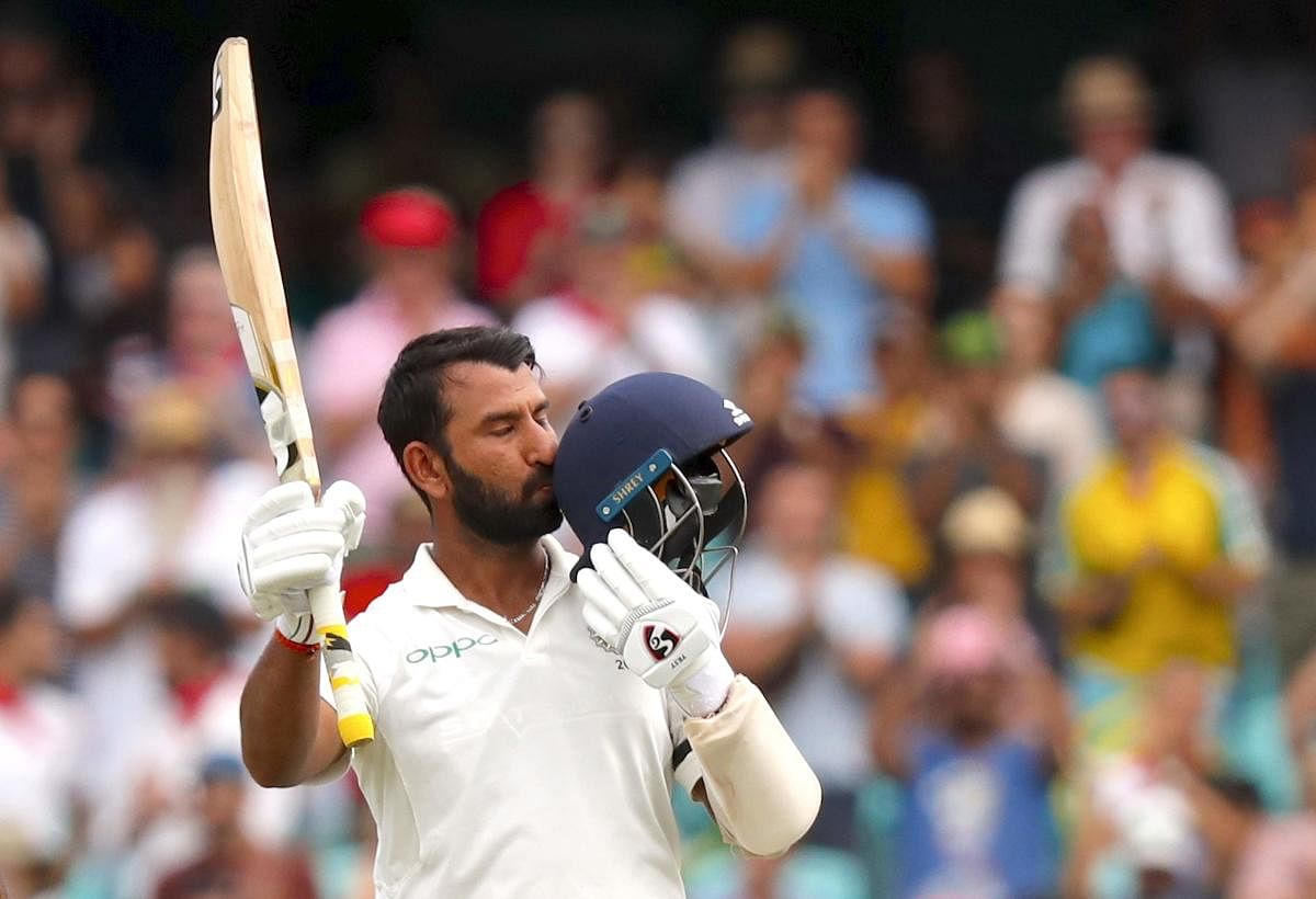 Pujara and Rohit stitched 132 runs together for the fourth wicket to take India to a strong position after being reduced to 89 for 3 at lunch on Saturday. (AFP file photo)