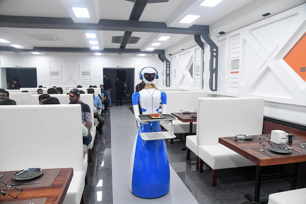 The first of its kind in the city, it is the fourth eatery in the franchise that was the first in India to use robots as bearers.