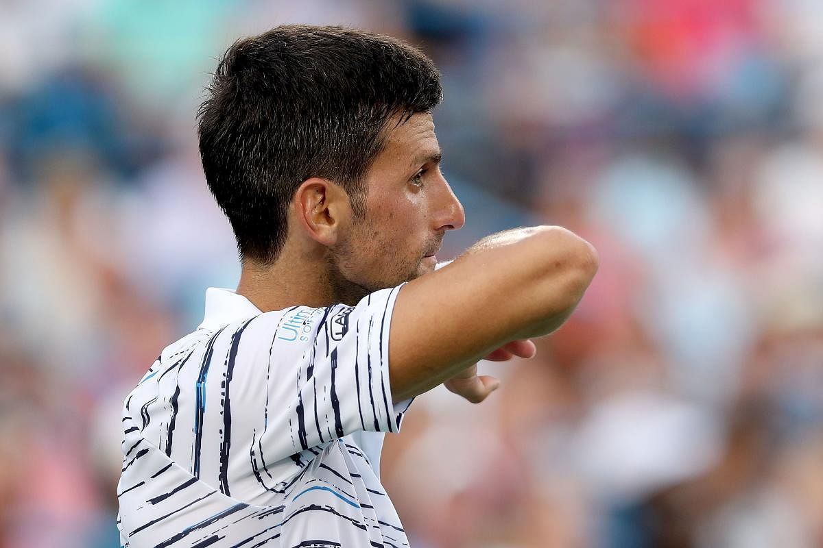 A fuming Djokovic, who looked to have control of the contest in the early going, was caught out when Medvedev stepped things up in the second set. (AFP photo)