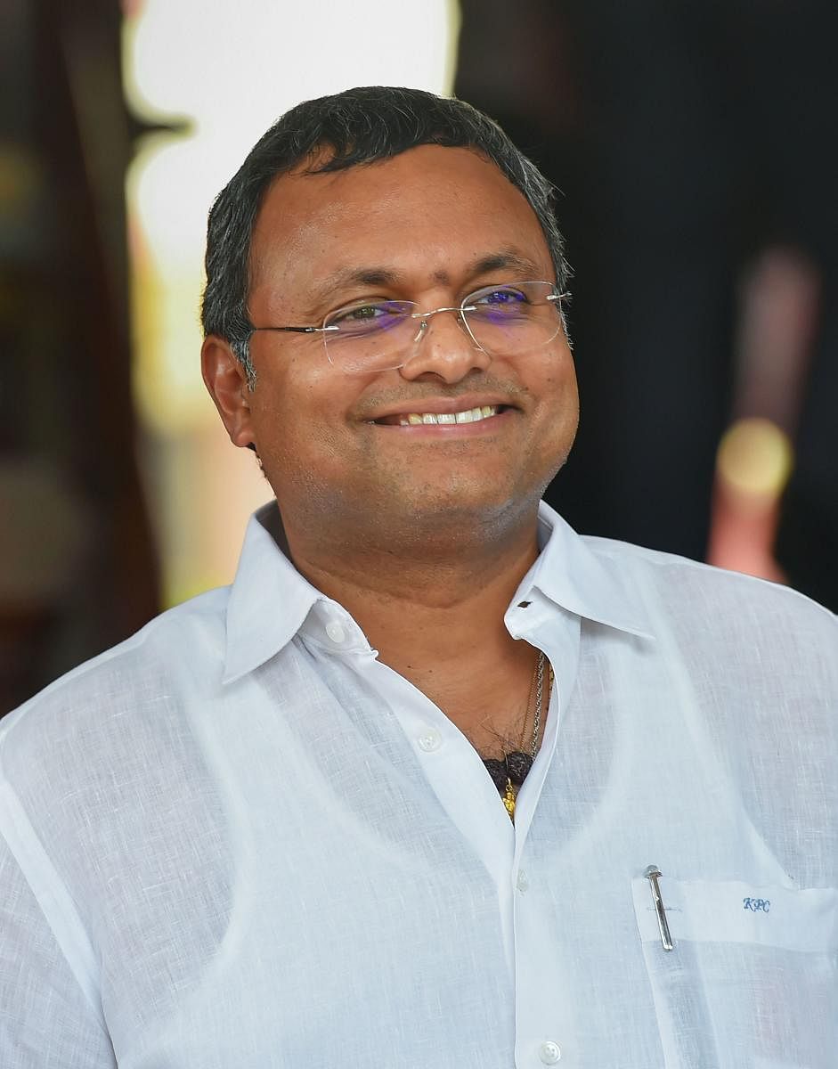 Karti Chidambaram said he was not a lawmaker at the time of the alleged offence in 2015. (PTI Photo)