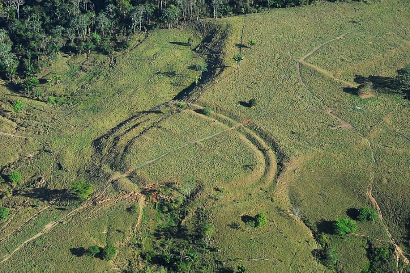 Earlier research uncovered 450 geoglyphs in Brazil's Acre state, which borders Peru in the western Amazon but few artefacts were found (AFP Photo/Jenny WATLING)